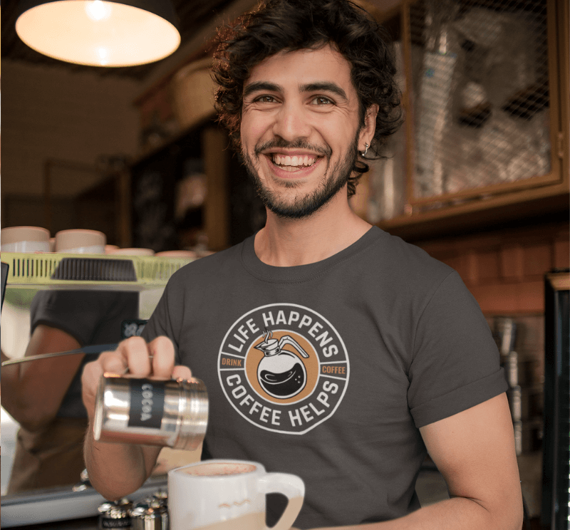 Server wearing a restaurant uniform